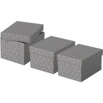 ESSELTE Home velikost S 20 x 15 x 25,5 cm, šedá - set 3 ks – Zbozi.Blesk.cz