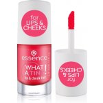 essence WHAT A TINT! tekutá tvářenka a lesk na rty 02 Coral Sunset 4,9 ml – Zboží Dáma