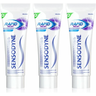 Sensodyne Rapid Cool Mint s fluoridem pro citlivé zuby 3 x 75 ml – Hledejceny.cz