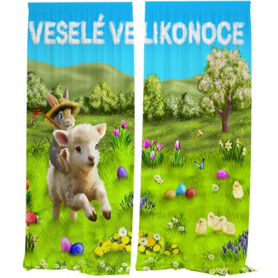 IMPAR Závěsy Ovečka a králíček (Rozměr : 140x250, Materiál: Interlock) – Hledejceny.cz