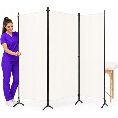 VidaXL 3panelová Paraván bílá 260 x 180 cm – Hledejceny.cz