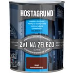 Barvy A Laky Hostivař Hostagrund 2v1 S2160 základní i vrchní barva na kov, 0840 červenohnědá, 600 ml