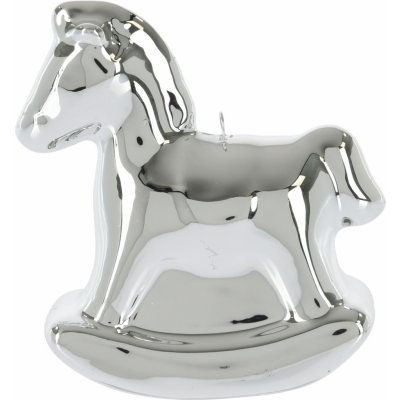 H&L Houpací koník 6cm, stříbrný, dekorace – Hledejceny.cz