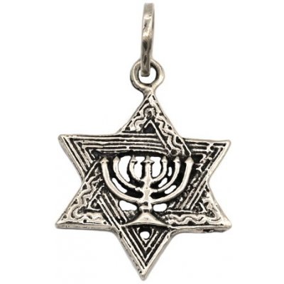 Vorlové Šperky Stříbrný přívěsek židovská hvězda PR778