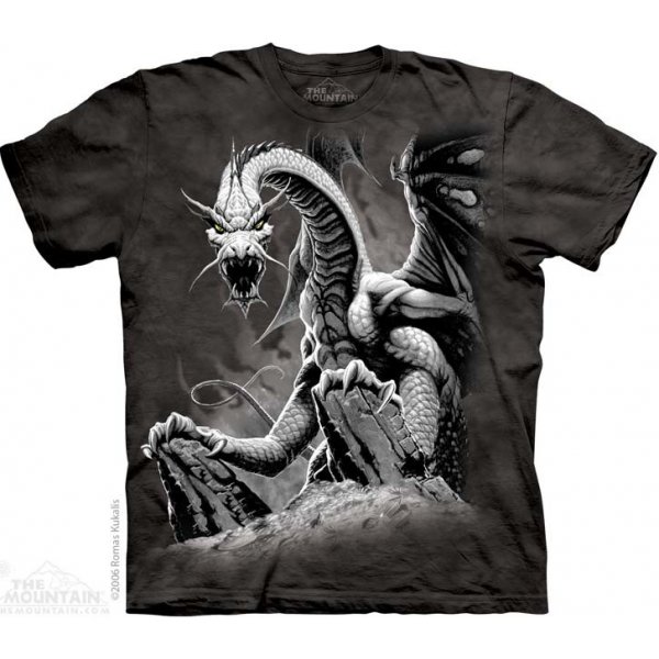 Pánské tričko Pánské batikované triko The Mountain Black Dragon černé