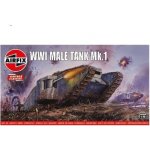 Airfix Classic Kit VINTAGE tank A01315V WWI Male Tank Mk.I 1:76 – Zboží Mobilmania