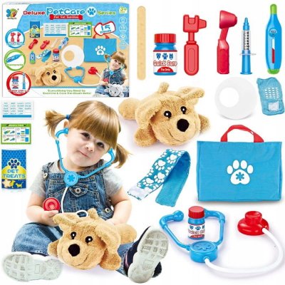 iMex Toys 699-15A Sada malého veterináře s plyšovým pejskem – Zboží Dáma