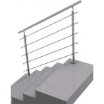 UMAKOV Nerezové zábradlí na schody, 1500x1000mm, VS - sada pro montáž A-ZVS100-1500