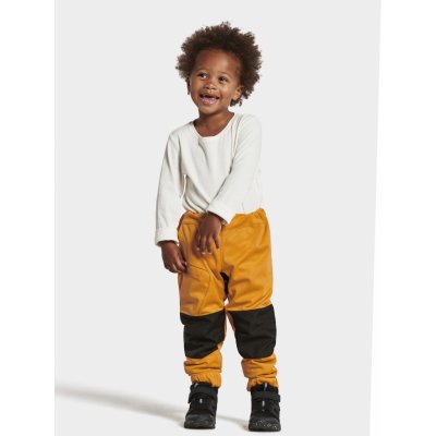 Didriksons Lovet dětské softshellové kalhoty oranžové