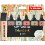 Stabilo Boss Original NatureCOLORS EO70/6-2-2 6 ks sada béžová teplá šedá zemitá zelená bahenní zelená siena umbra – Zboží Živě