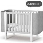 Gekko Kids přístavná rostoucí postýlka Zukko Soft 120 x 60 cm šedá – Zboží Dáma