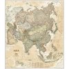 Nástěnné mapy National Geographic Asie - nástěnná mapa Executive 85 x 97 cm Varianta: bez rámu v tubusu, Provedení: laminovaná mapa v lištách