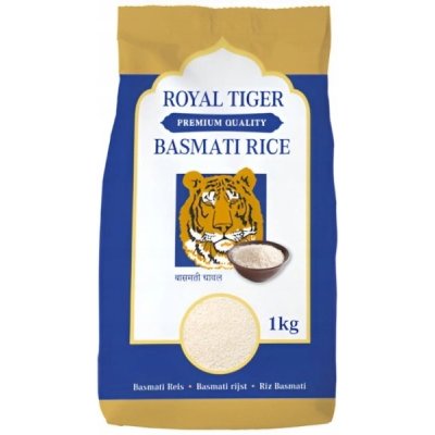 Royal Tiger Rýže Basmati přírodní Premium Rice 1 kg – Sleviste.cz