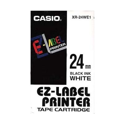 Casio originální páska do tiskárny štítků, Casio, XR-24WE1, černý tisk/bílý podklad, nelaminovaná, 8m, 24mm – Hledejceny.cz