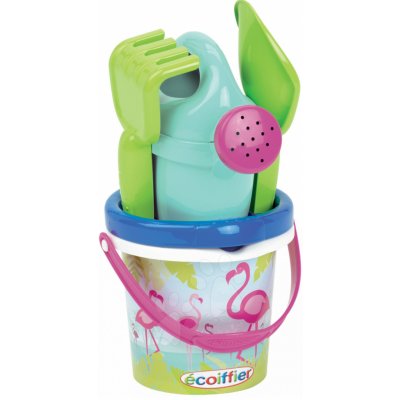 Écoiffier 681 kbelík do písku s konví a nástroji Flamingo – Zboží Dáma