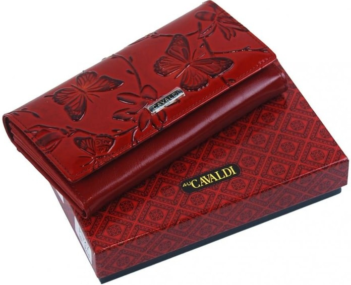 Cavaldi červená dámská kožená peněženka s motýli od 829 Kč - Heureka.cz