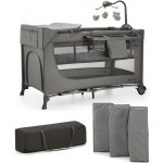 Kinderkraft Cestovní postýlka 2 v 1 Joy 2 tmavě šedá – Hledejceny.cz