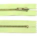 WICO Kovový zip no.3 nerozepínací 10cm mosazné zlaté zoubky - více barev color: 634 světle zelená – Hledejceny.cz
