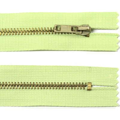 WICO Kovový zip no.3 nerozepínací 10cm mosazné zlaté zoubky - více barev color: 634 světle zelená – Hledejceny.cz