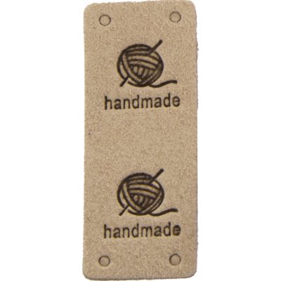Nášivka HAND MADE klubko 50x20mm Varianta: béžová – Zboží Dáma