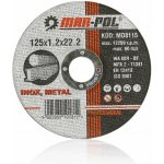 Mar-Pol Kotouč řezný 125 x 1,2 x 22,2 mm M08115 – HobbyKompas.cz
