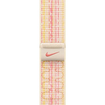 Apple Watch 45mm Nike sportovní provlékací řemínek bílo-růžový MUJY3ZM/A – Zboží Mobilmania