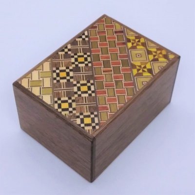 Japanese puzzle box 12steps 3sun yosegi walnut wood – Hledejceny.cz