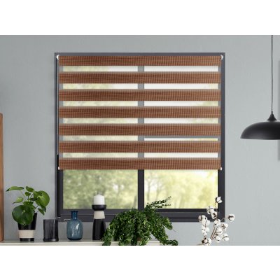 Fexi Roleta Den a noc, Nature tmavý dub, B 015 150 x 36 cm levá-bílá – Sleviste.cz