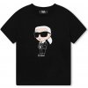 Dětské tričko Karl Lagerfeld černá s potiskem