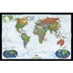 National Geographic Svět - nástěnná mapa Decorative 117 x 79 cm Varianta: bez rámu v tubusu, Provedení: laminovaná mapa v lištách – Zboží Dáma