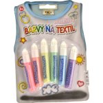 SMT Barvy na textil perleťové 6 x 7 ml FBP076 – Zboží Dáma