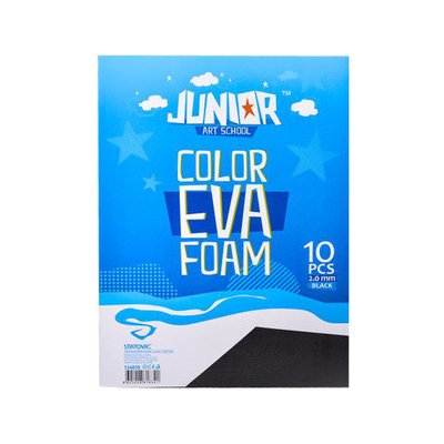 Dekorační pěna EVA černá A4, tloušťka 2,0 mm, 10ks – Zboží Dáma