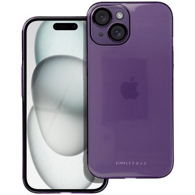 ROAR Pure Simple Apple iPhone 15 - integrovaná sklíčka na čočky - plastový - fialové
