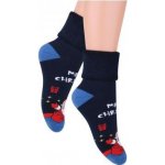 Dětské froté ponožky Christmas modrá tmavá (02)