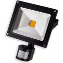 LED reflektor 20W MCOB PIR pohybové čidlo, černý