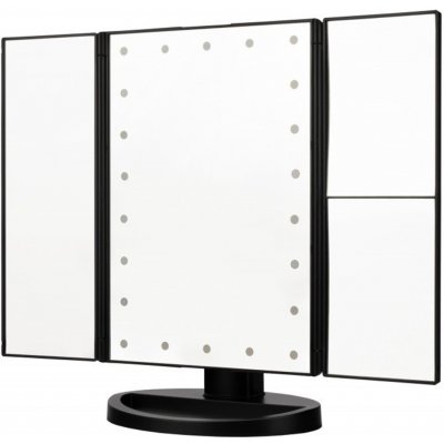 Humanas HS-ML04 Make-up zrcátko s LED světlem - černé – Zboží Dáma