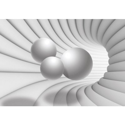 Postershop Fototapeta 3D tunel bílý rozměry 254x368 cm – Zboží Mobilmania