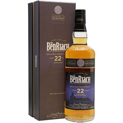 BenRiach 22 Y.O. Dunder Peated Rum Finish 46% 0,7 l (kazeta) – Hledejceny.cz
