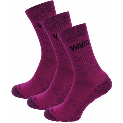 Warg Sada ponožek Endurance Merino 3-pack růžová/fialová – Sleviste.cz