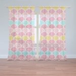 Sablio Záclony Barevné šupiny: 2ks 150x250cm – Hledejceny.cz