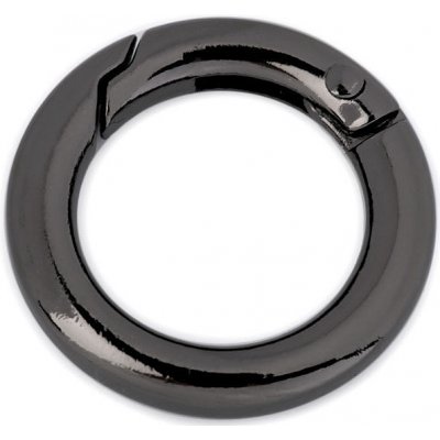 Karabina kulatá na kabelky / kroužek na klíče Ø18 mm - 1ks Barva: antracit – Zboží Mobilmania