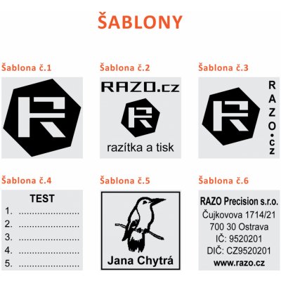 RAZO Štoček do razítka 24 x 24 mm (S-524T; S-Q24; 9425) – Zboží Mobilmania