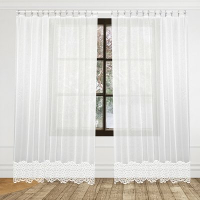 Záclona Dreher Elegance s bordurou bílá - 150 cm 6046-1 – Hledejceny.cz