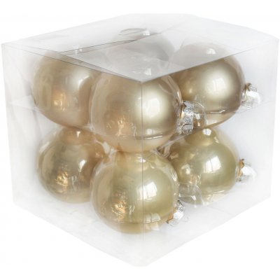 J&M Home International LTD. Koule sklo 8cm/8ks šampáň – Hledejceny.cz