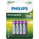 Baterie nabíjecí Philips AAA 950mAh 4ks R03B4A95/10