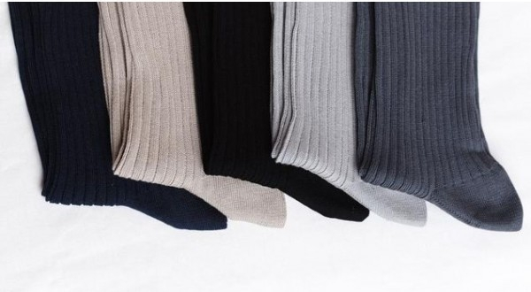 FINE MAN pánské bavlněné ponožky 100% bavlna Tm. šedá