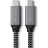 usb kabel Satechi ST-U4C25M USB4 C-To-C Braided Cable 40 Gbps, 25cm, šedý