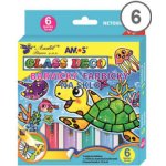 Barvy na sklo sada 6 barev AMOS balení 6 ks 15396 – Hledejceny.cz