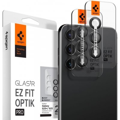 Spigen Glass tR EZ Fit Optik Pro Black 2 Pack - Samsung Galaxy S23 FE AGL06987 – Zbozi.Blesk.cz