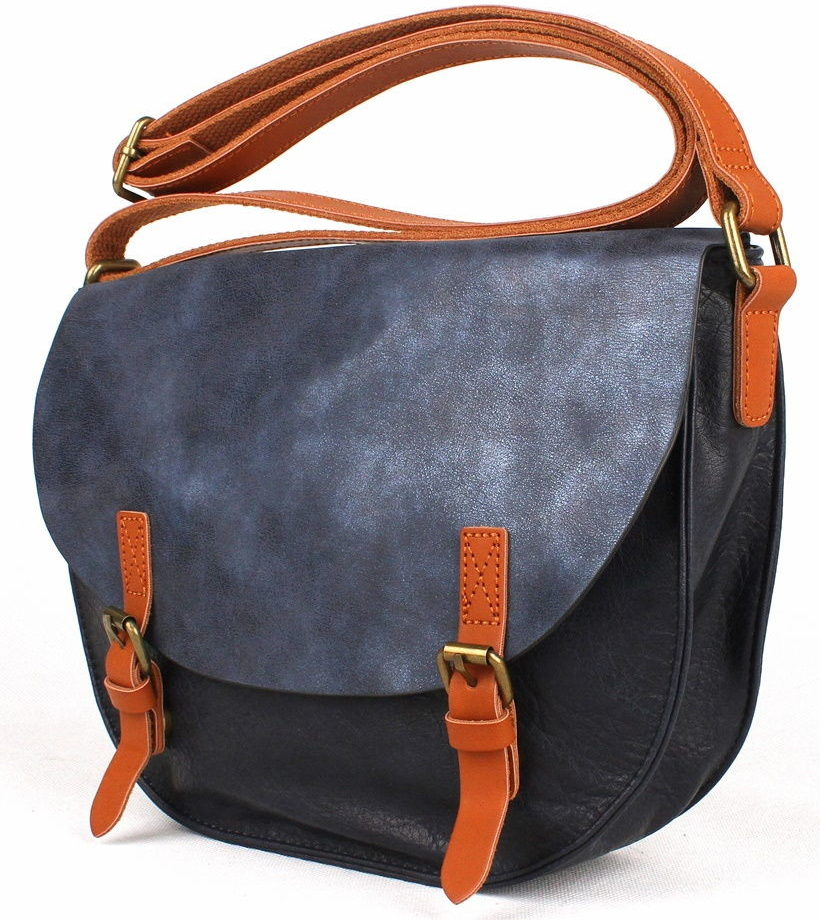 Flora & Co Středně velká tmavěmodrá crossbody kabelka H6763